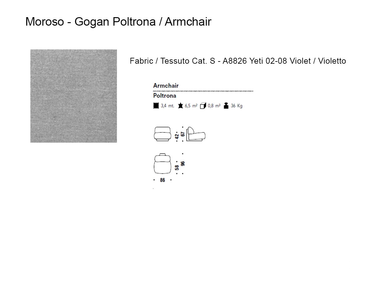 Moroso Gogan Armchair Fabric Cat S A8826 Yeti 02 08