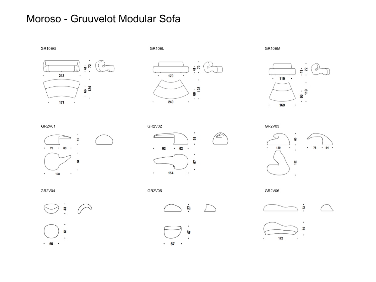 Moroso Gruuvelot Modular Sofa