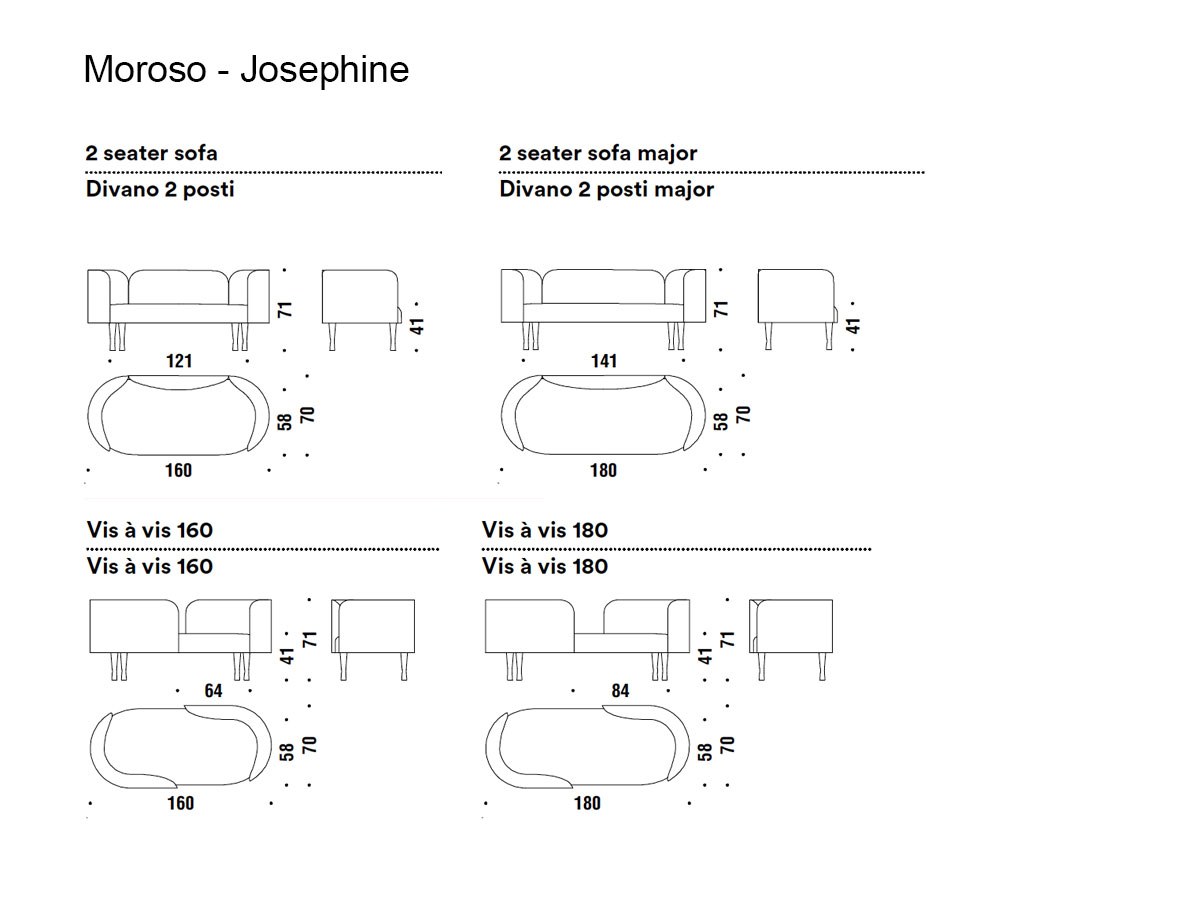 Moroso Josephine 2 Seater Sofa