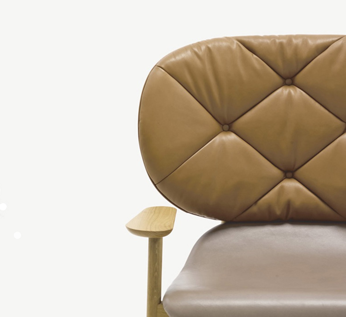 Moroso Klara Armchair Capitonnee Backrest