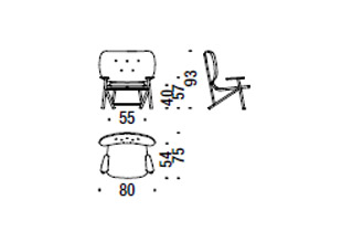 Moroso Klara Armchair Capitonnee Backrest