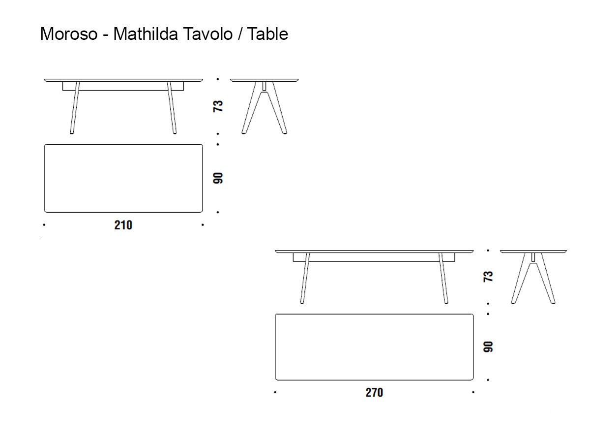 Moroso Mathilda Rectangular Table