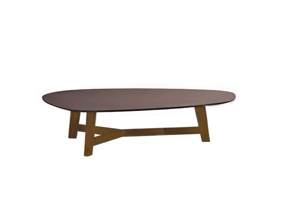 Moroso Phoenix Low Table 135x98 Natural Oak Laminam Sand Grey