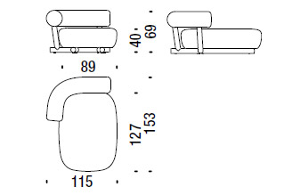 Moroso Pipe Chaise Longue
