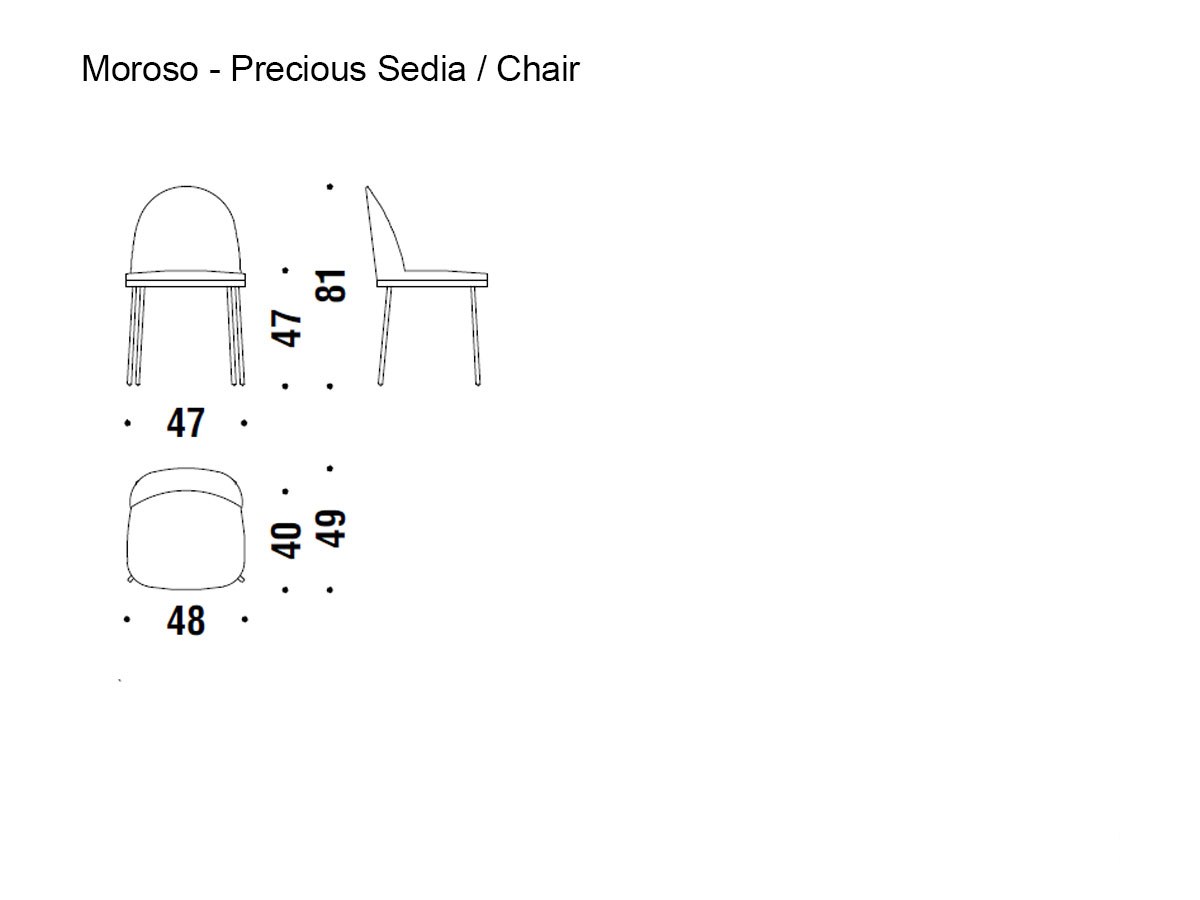 Moroso Precious Chair With Armrest