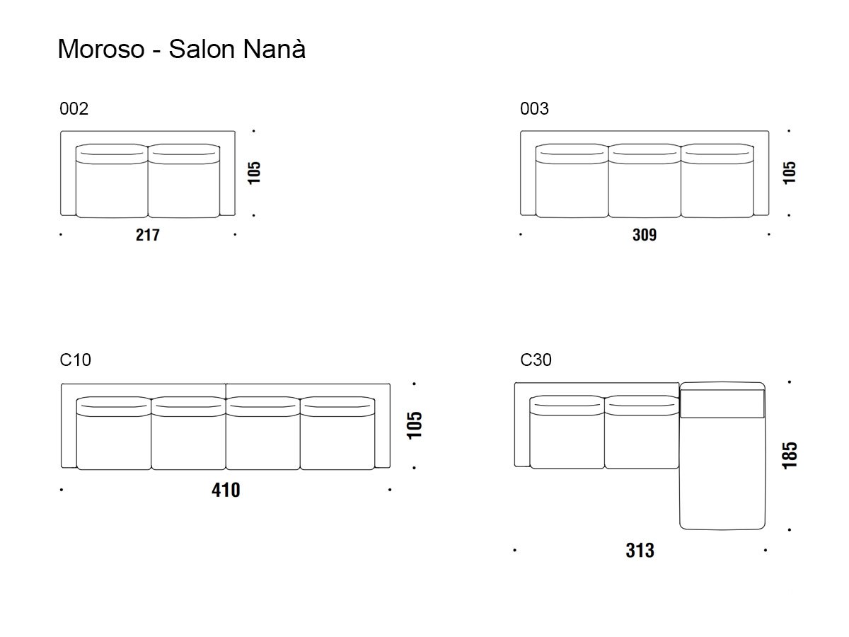 Moroso Salon Nana Sofa Collection