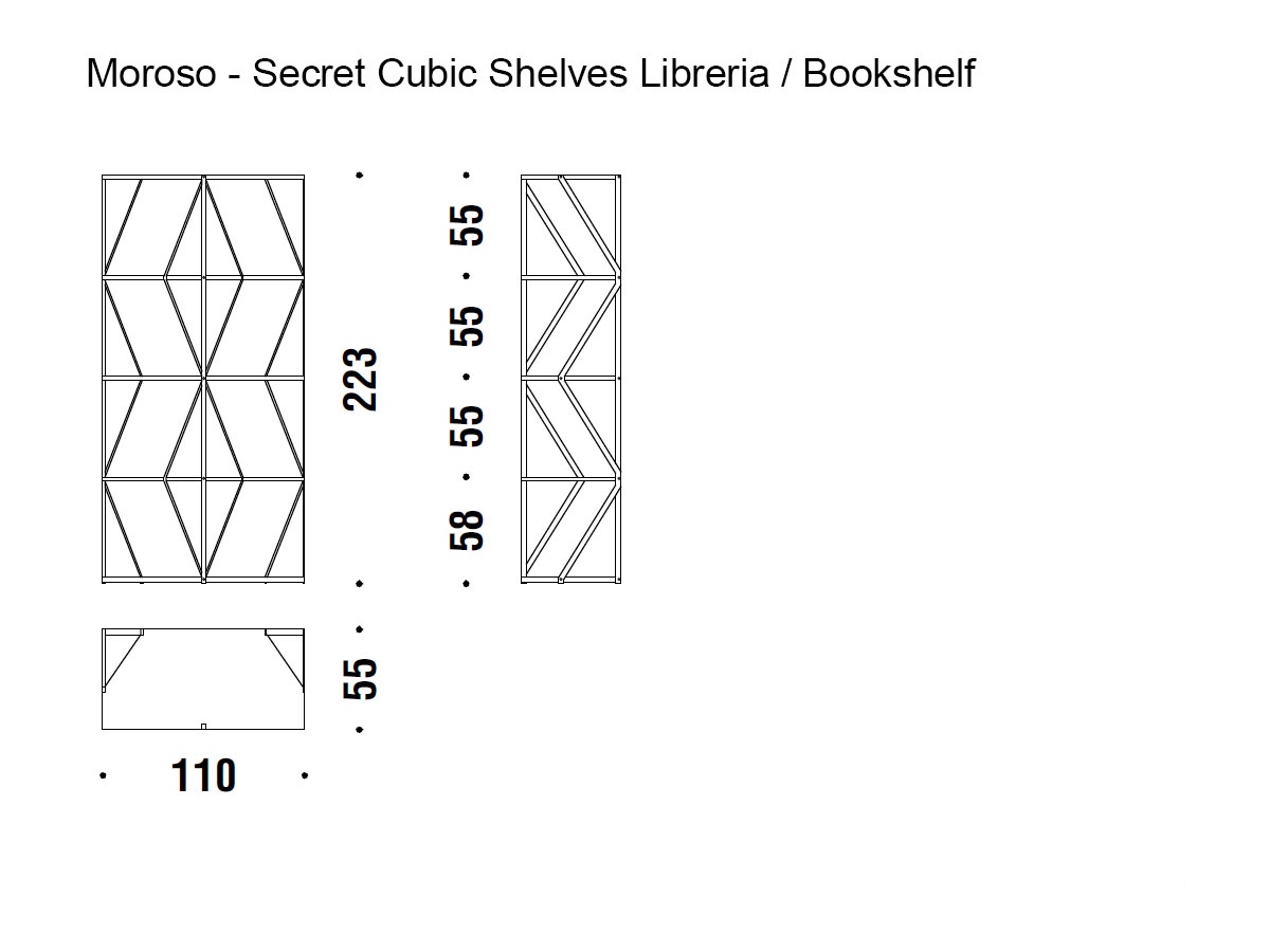 Moroso Secret Cubic Shelves Bookshelf