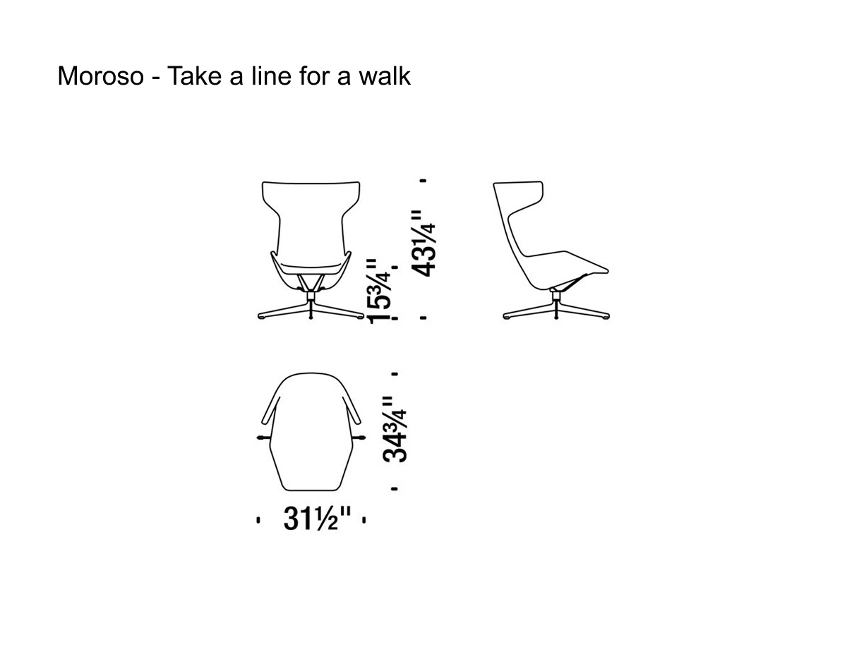 Moroso Take A Line For A Walk Swivel Armchair