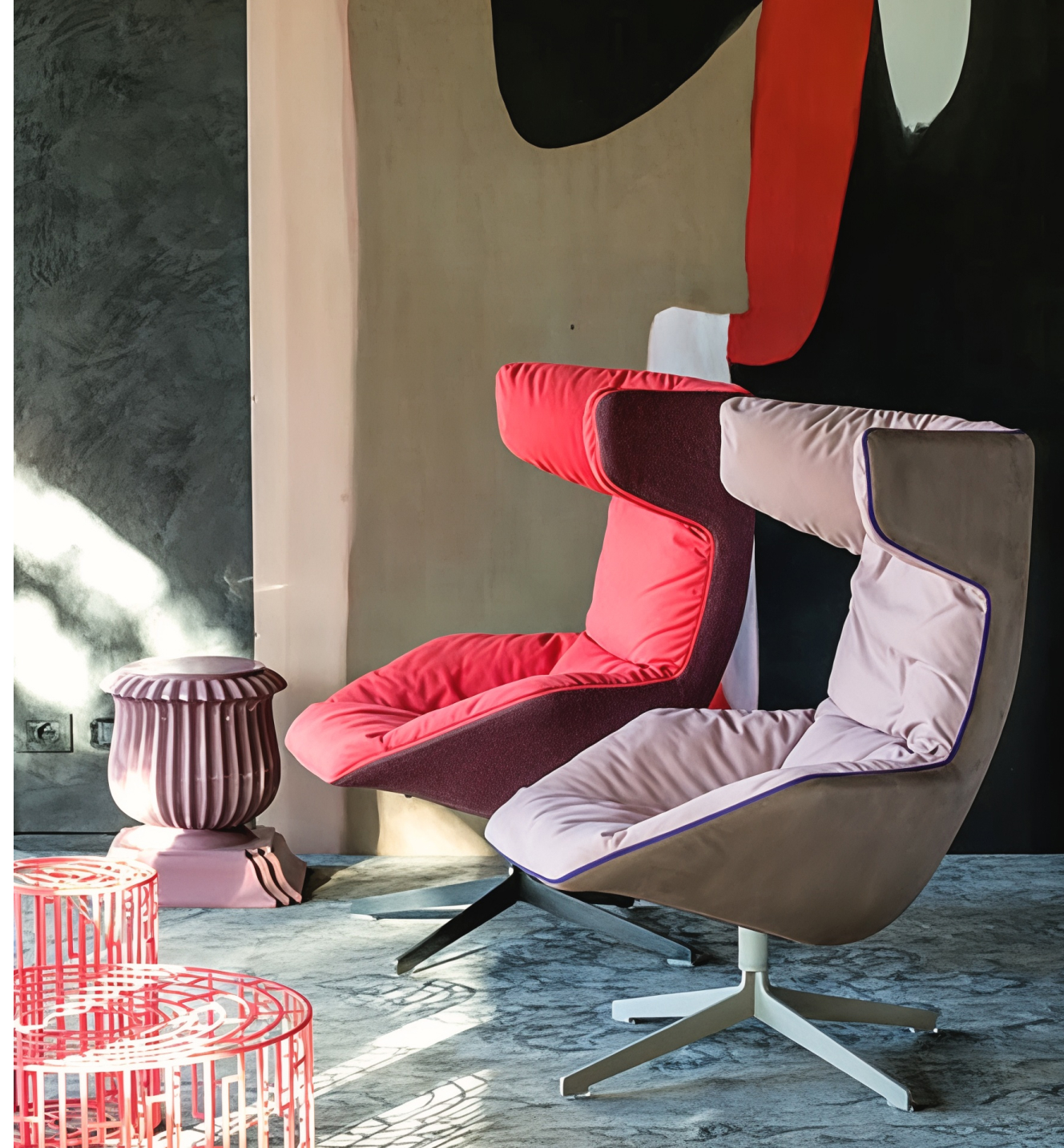 Moroso Take A Line For A Walk Swivel Armchair