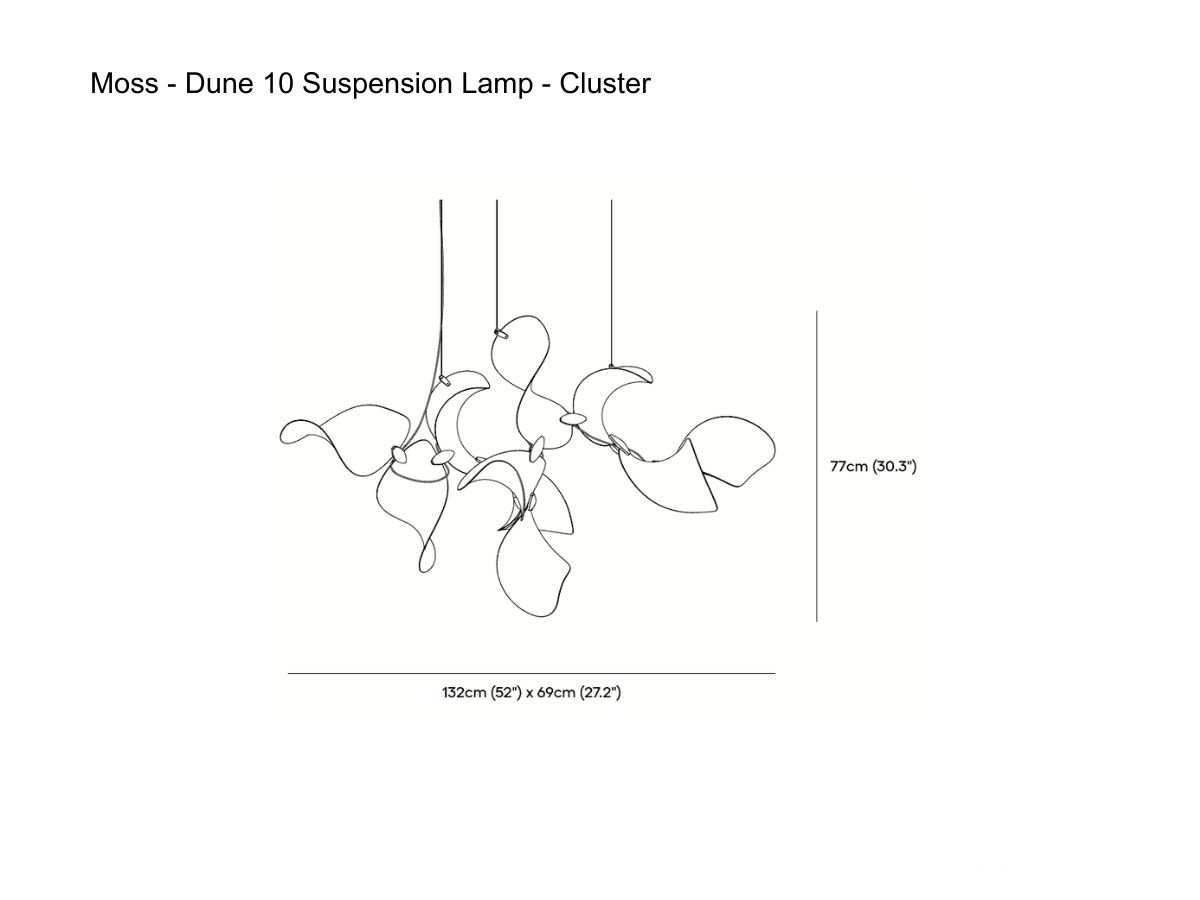 MOSS Objects Dune 10 Suspension Lamp Cluster