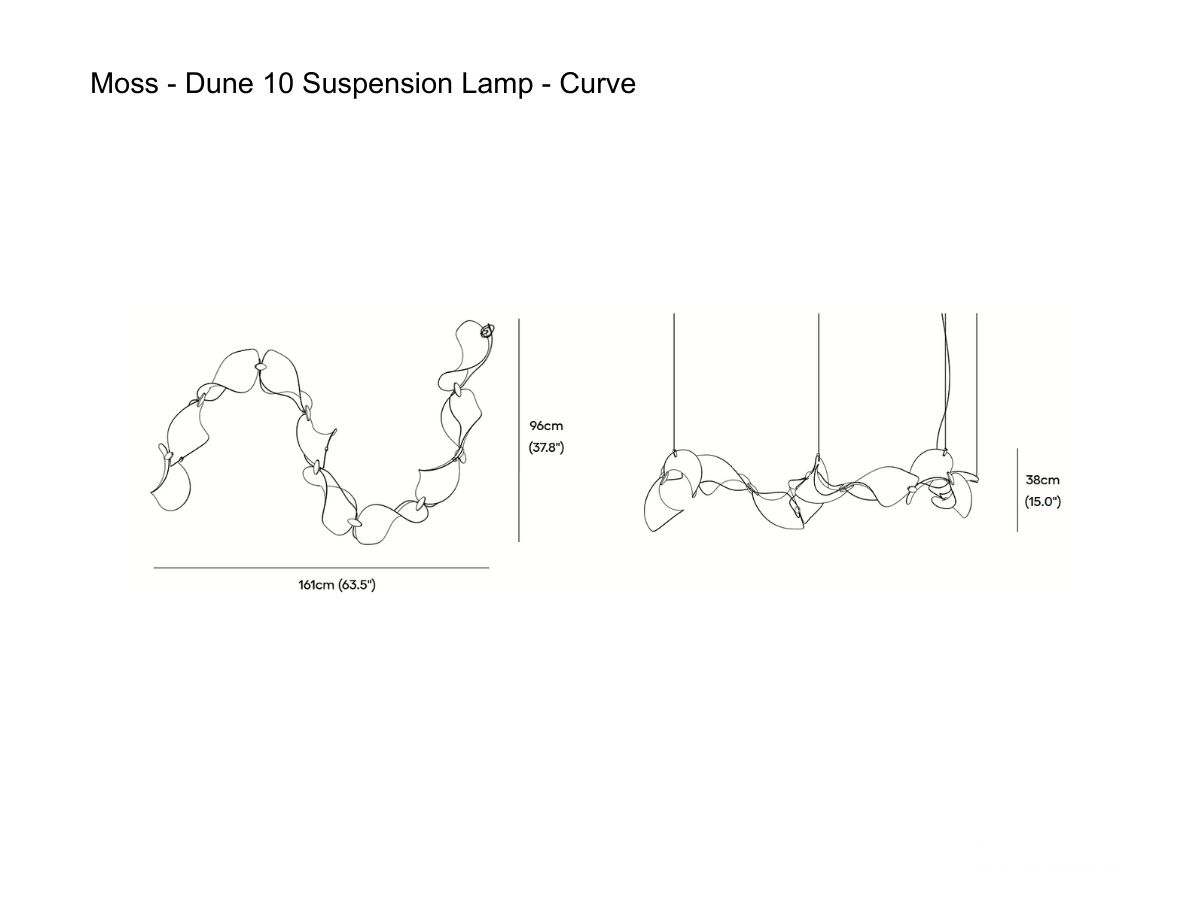 MOSS Objects Dune 10 Suspension Lamp Curve