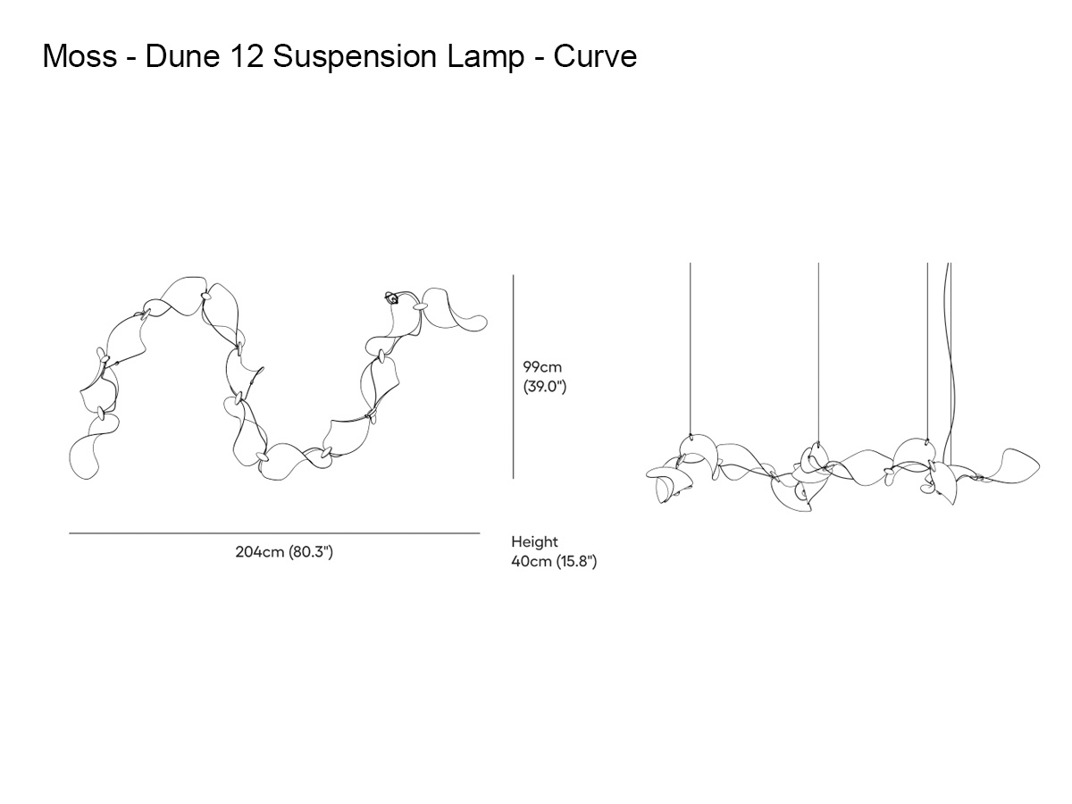 MOSS Objects Dune 12 Suspension Lamp Curve