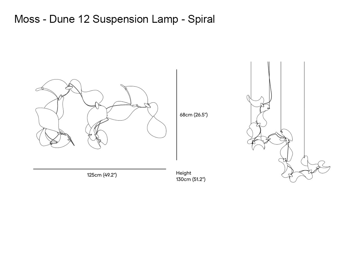 MOSS Objects Dune 12 Suspension Lamp Spiral