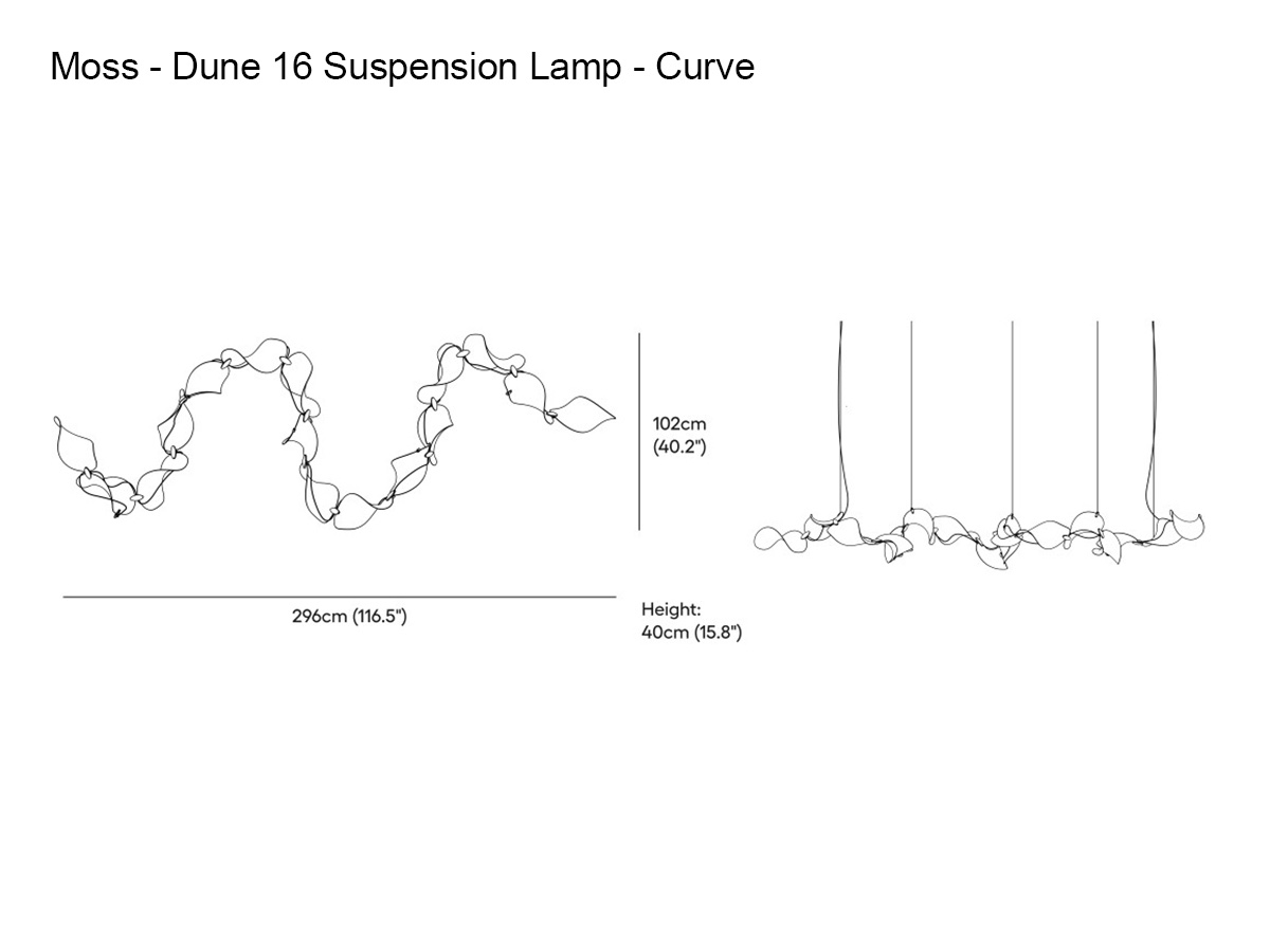 MOSS Objects Dune 16 Suspension Lamp Curve