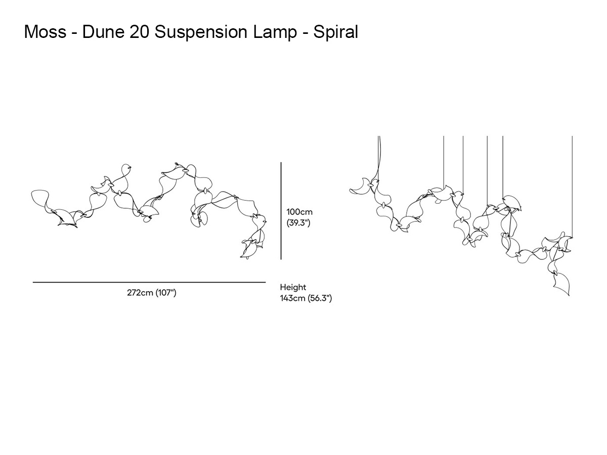 MOSS Objects Dune 20 Suspension Lamp Spiral