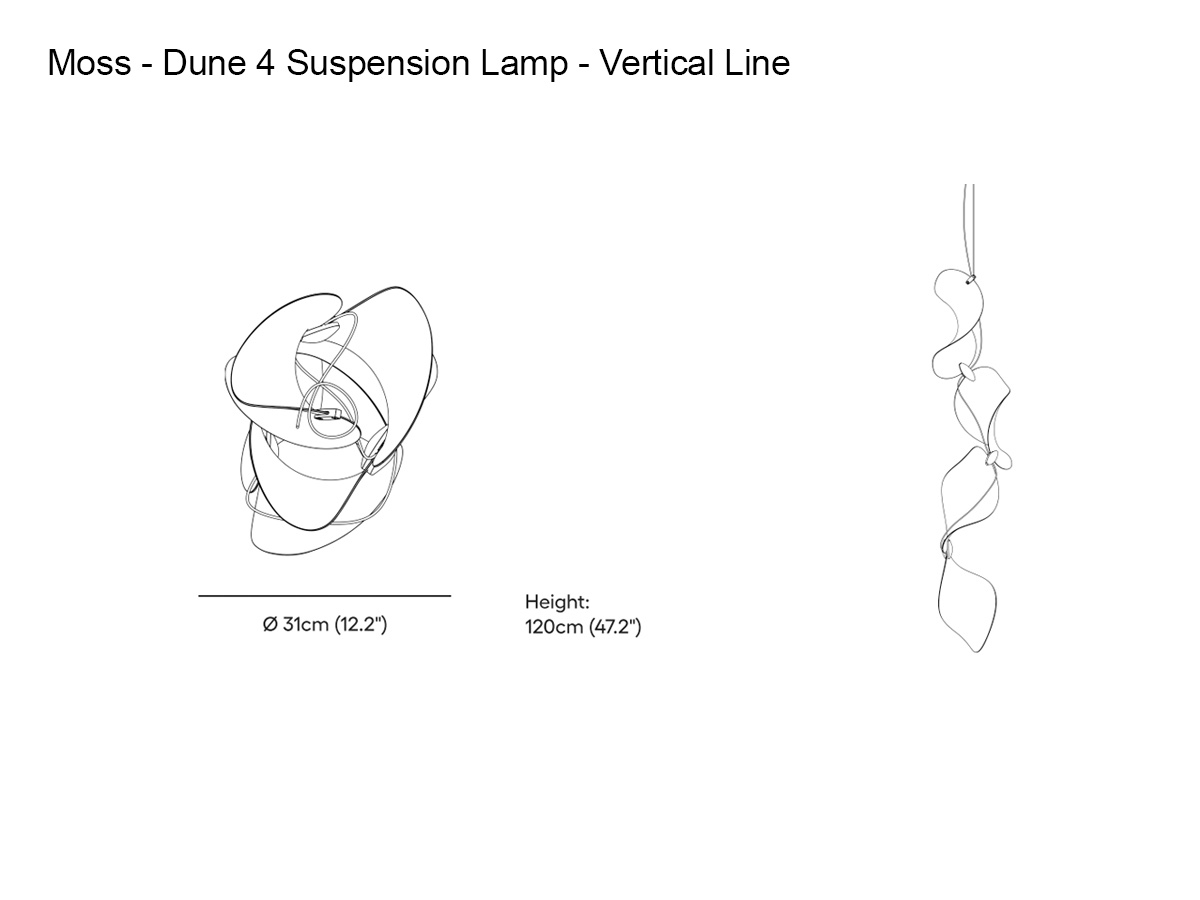 MOSS Objects Dune 4 Suspension Lamp Vertical Line