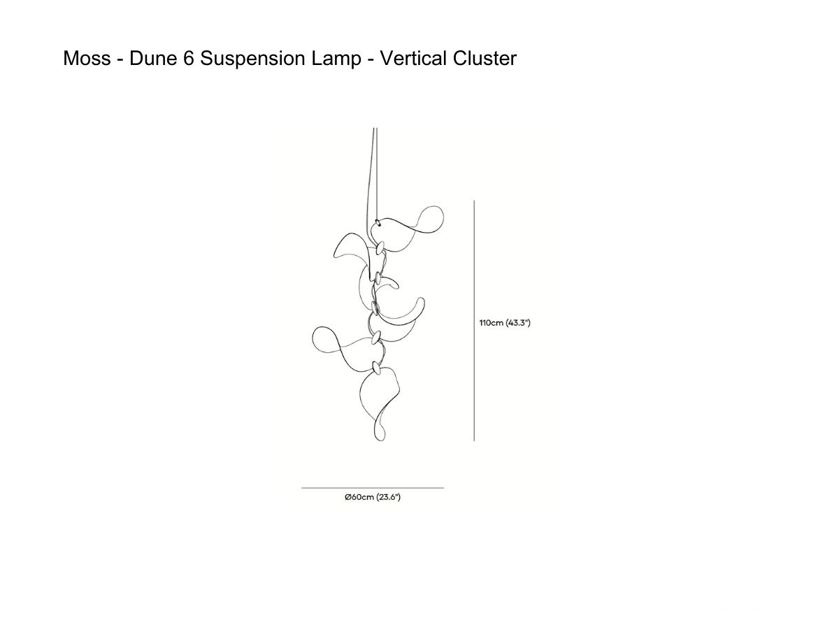 MOSS Objects Dune 6 Suspension Lamp Vertical Cluster