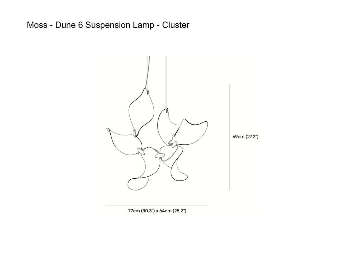 MOSS Objects Dune 6 Suspension Lamp Cluster