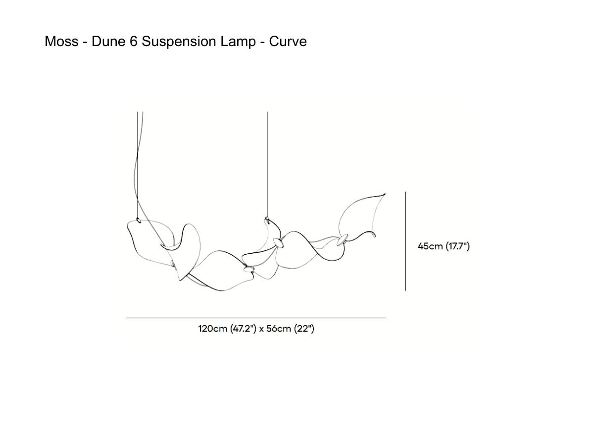 MOSS Objects Dune 6 Suspension Lamp Curve