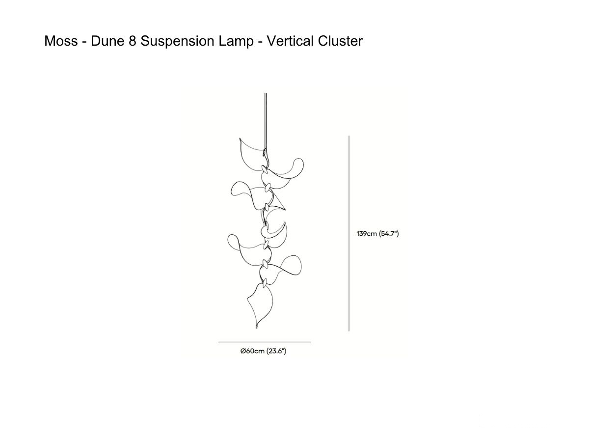 MOSS Objects Dune 8 Suspension Lamp Vertical Cluster