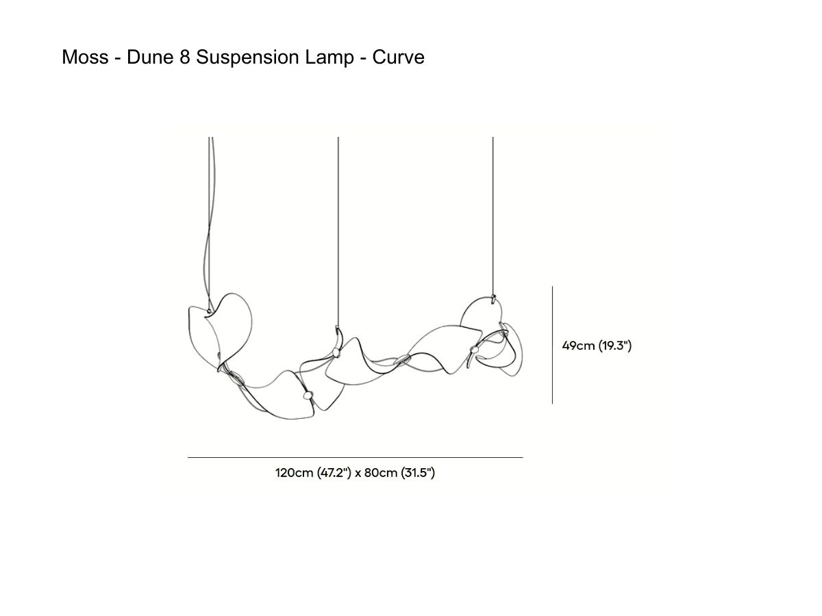 MOSS Objects Dune 8 Suspension Lamp Curve