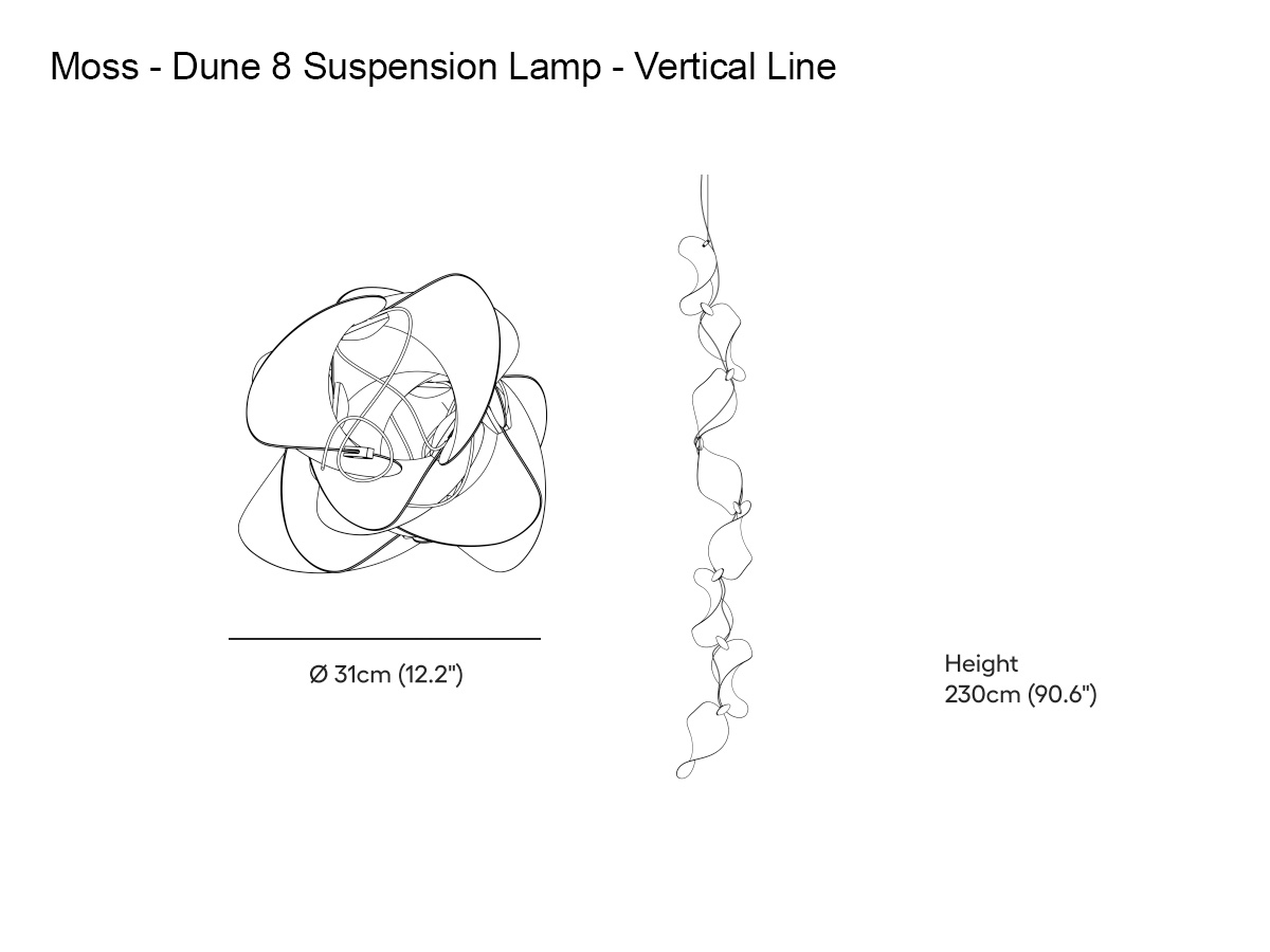 MOSS Objects Dune 8 Suspension Lamp Vertical Line