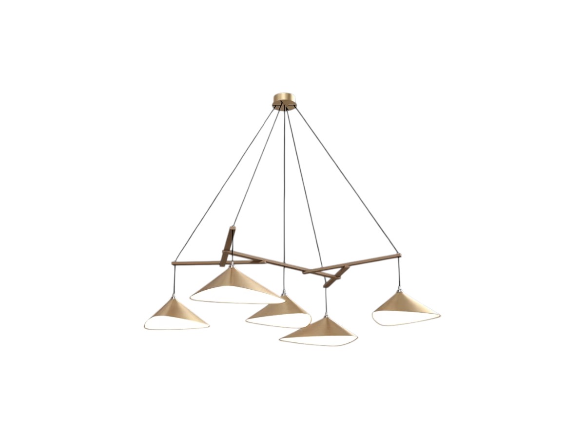 MOSS Objects Emily Group Of Five Suspension Lamp With Black Cable