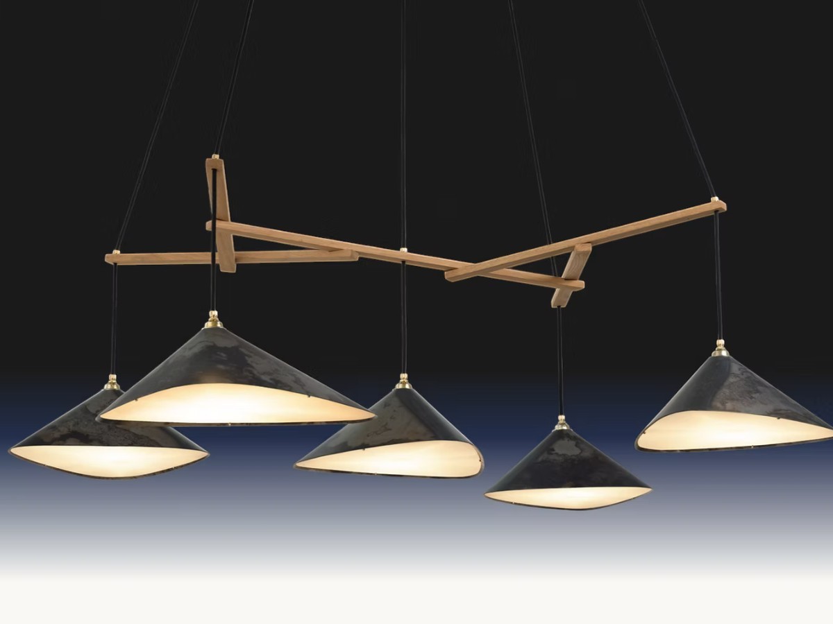 MOSS Objects Emily Group Of Five Suspension Lamp Oxidized