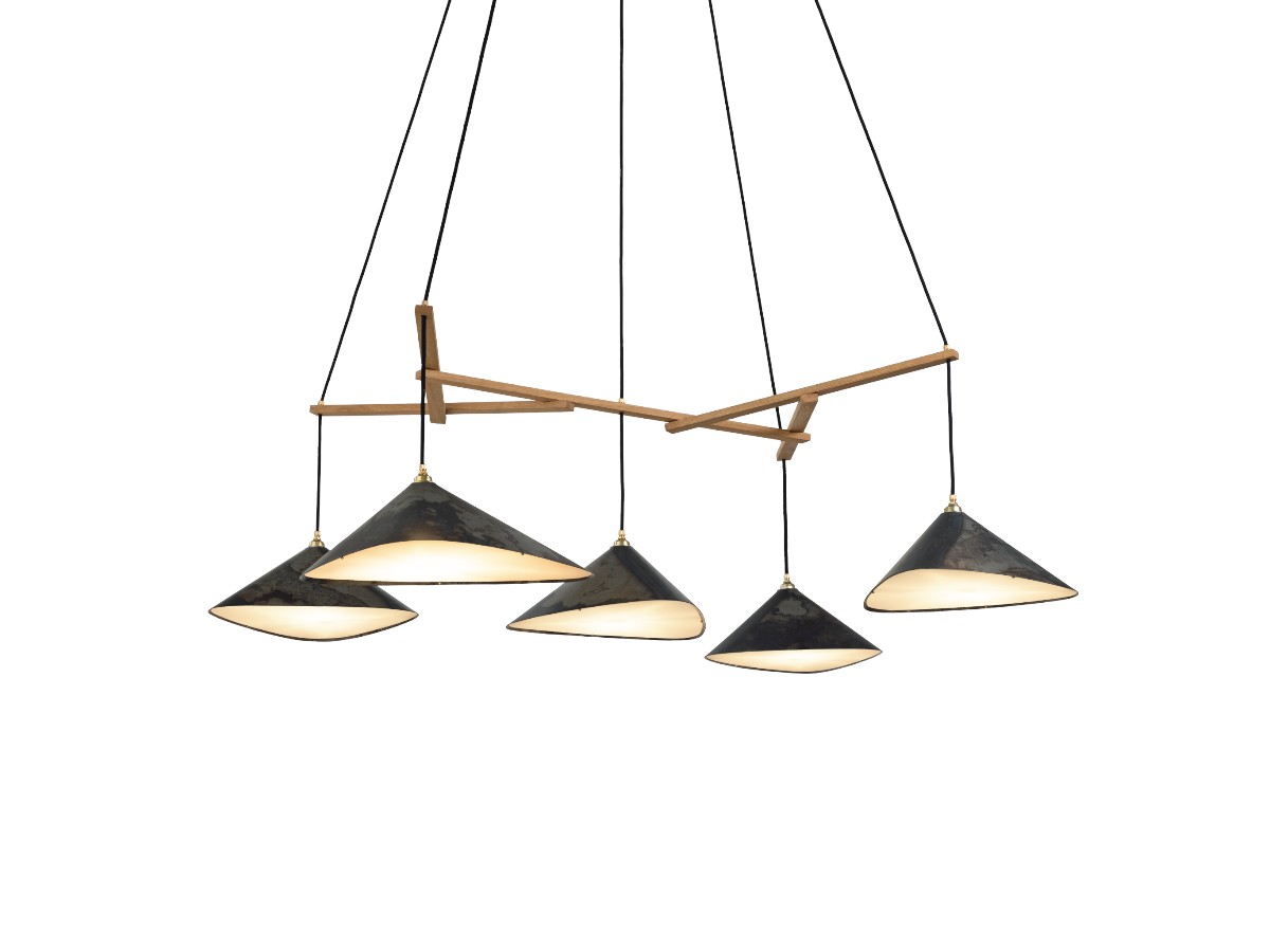 MOSS Objects Emily Group Of Five Suspension Lamp Oxidized