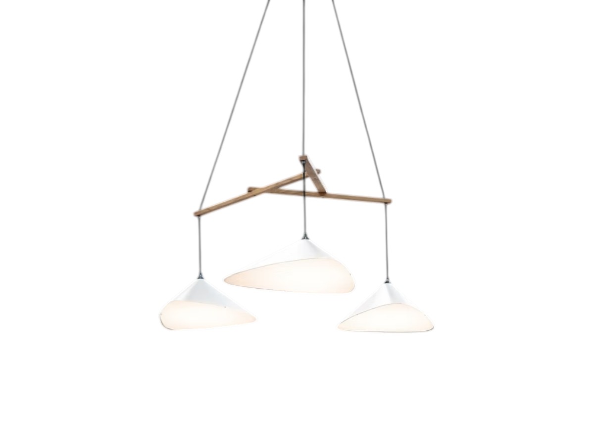 MOSS Objects Emily Group Of Three Suspension Lamp With Charcoal Cable