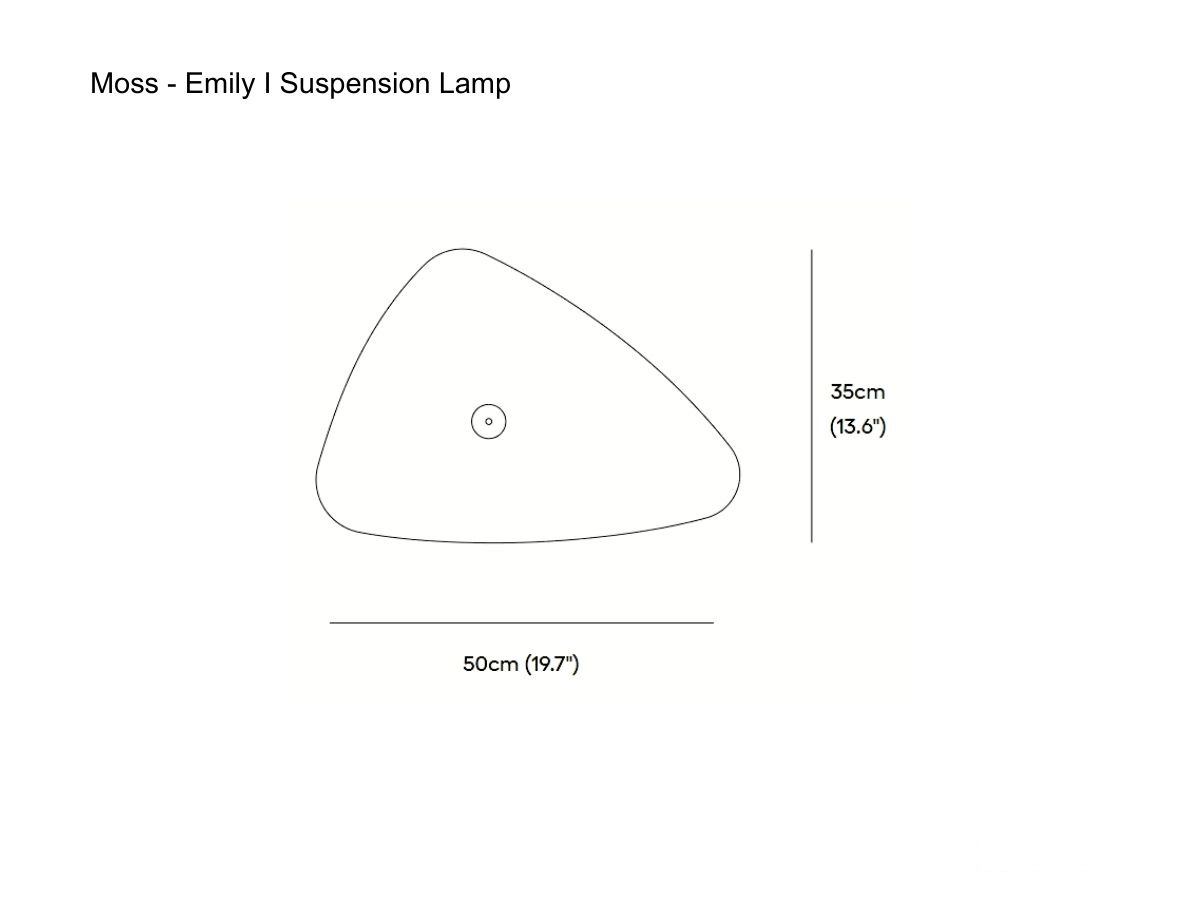 MOSS Objects Emily I Suspension Lamp With Black Cable