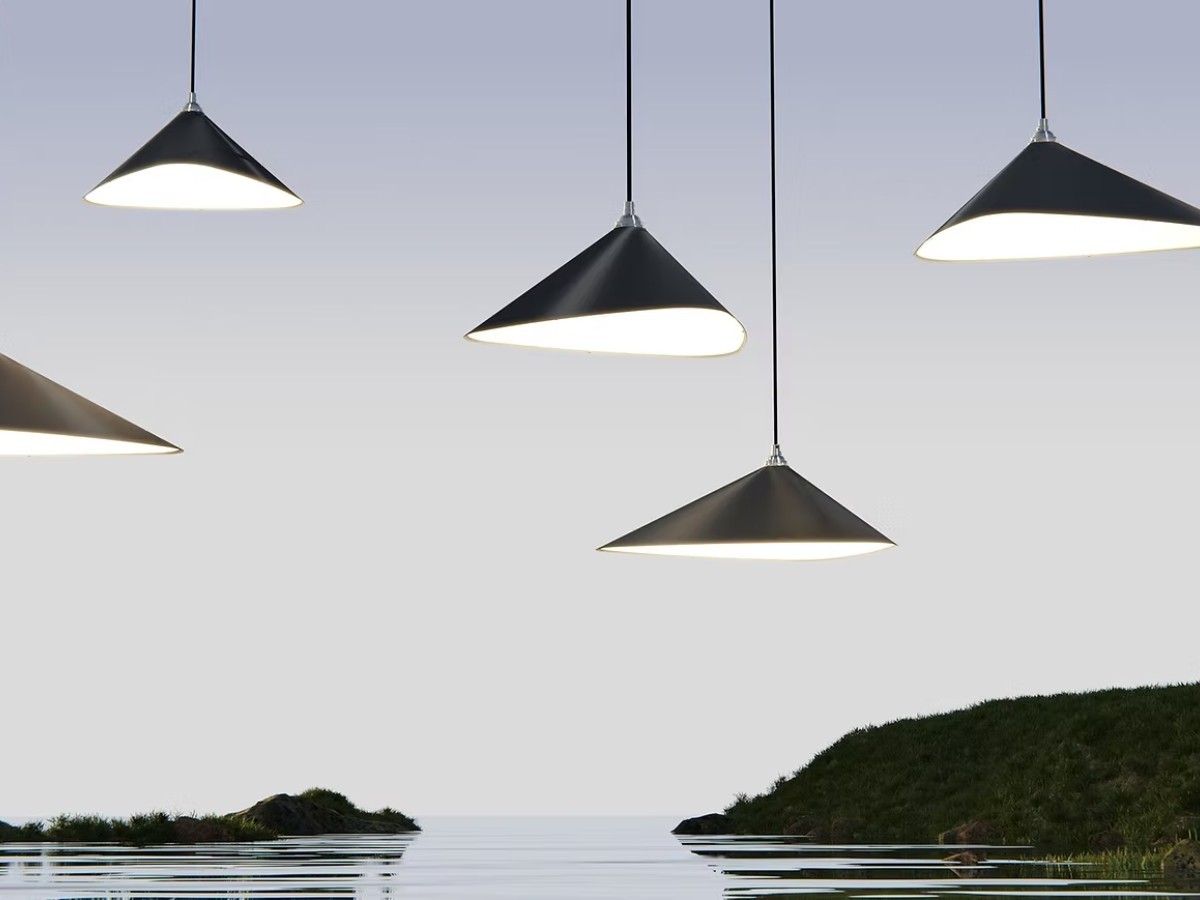 MOSS Objects Emily I Suspension Lamp With Charcoal Cable