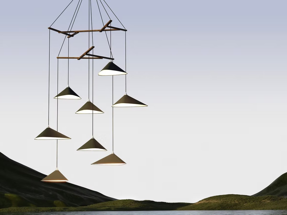 MOSS Objects Emily V10 Suspension Lamp With Charcoal Cable