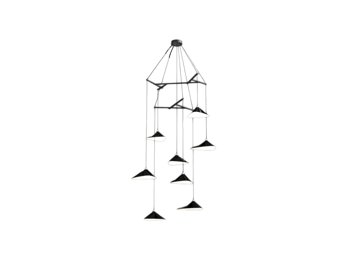 MOSS Objects Emily V8 Suspension Lamp With Black Cable