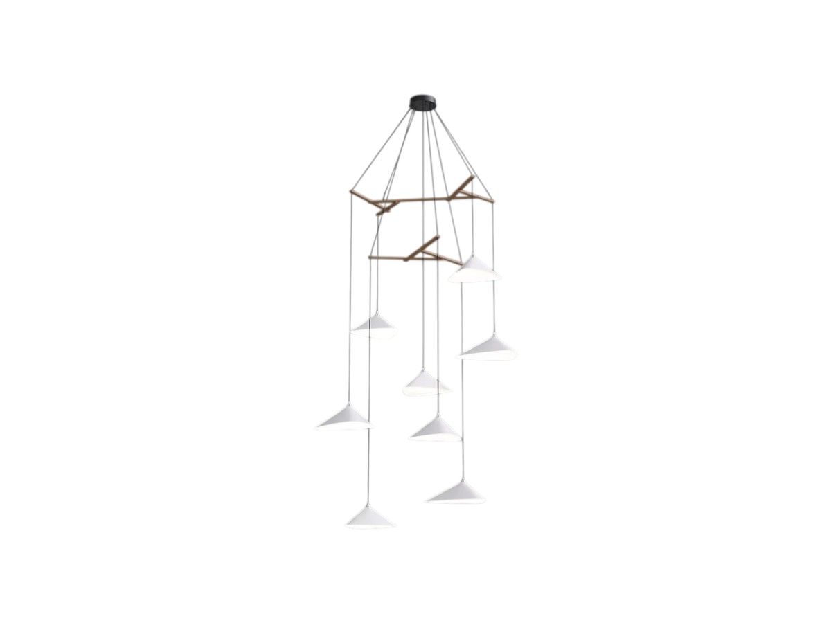 MOSS Objects Emily V8 Suspension Lamp With Charcoal Cable