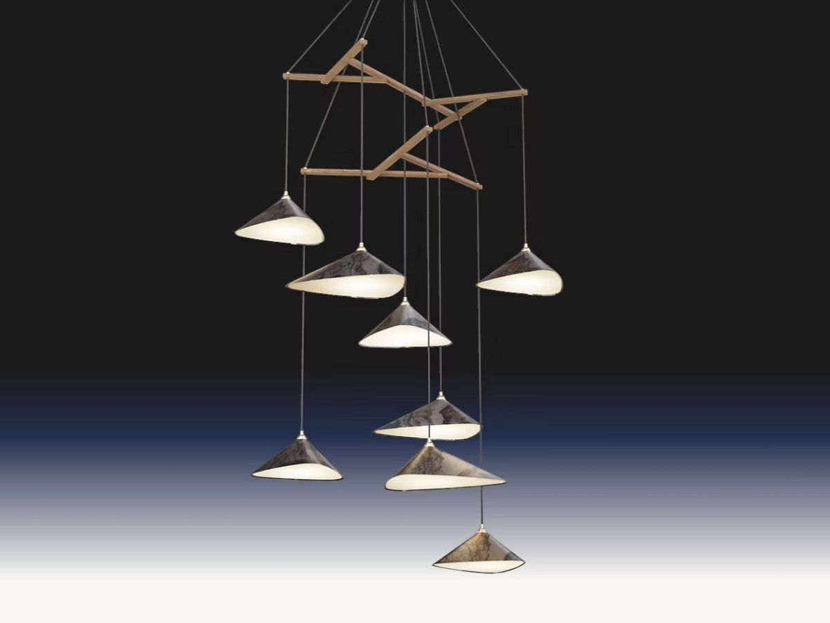 MOSS Objects Emily V8 Suspension Lamp Oxidized