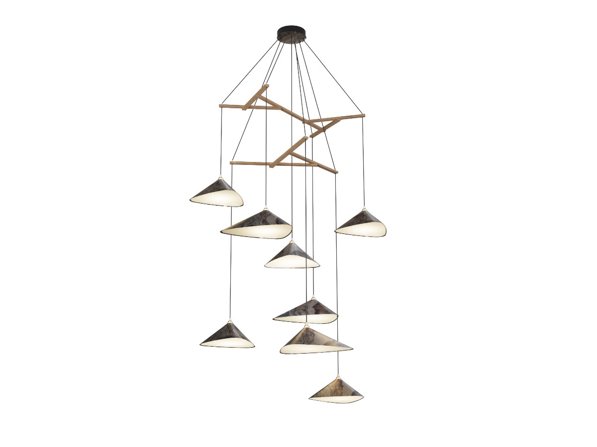 MOSS Objects Emily V8 Suspension Lamp Oxidized