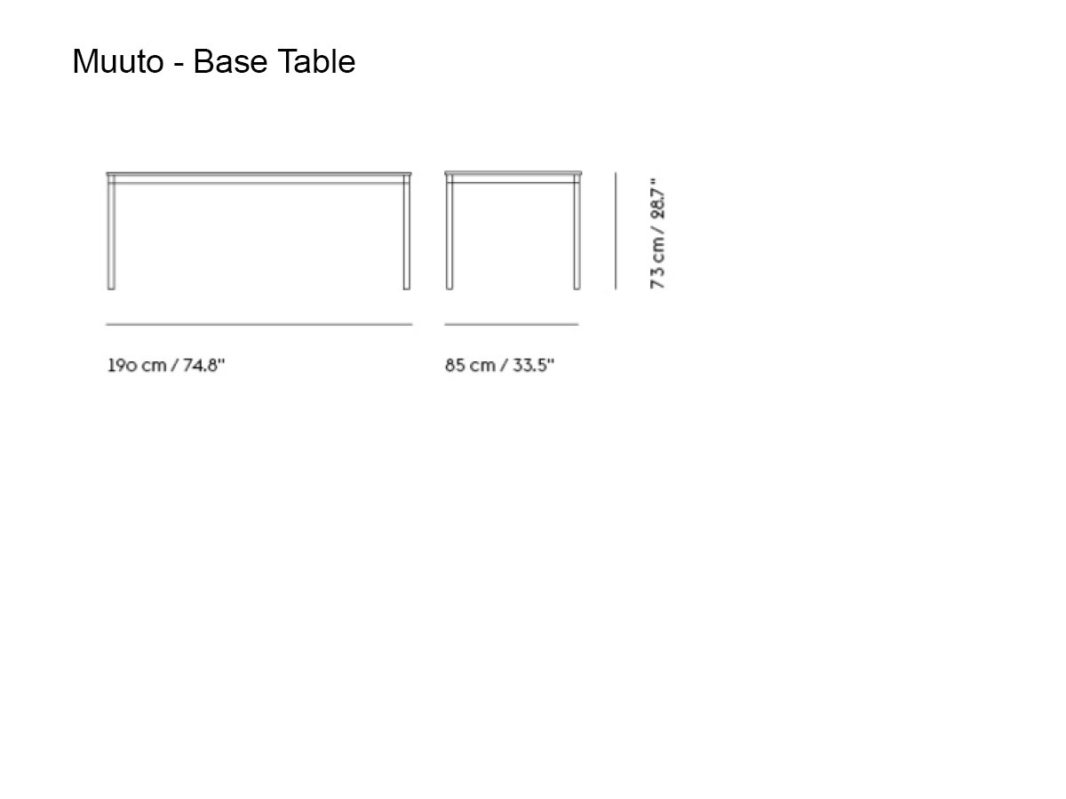 Muuto Base Table L 190 Cm