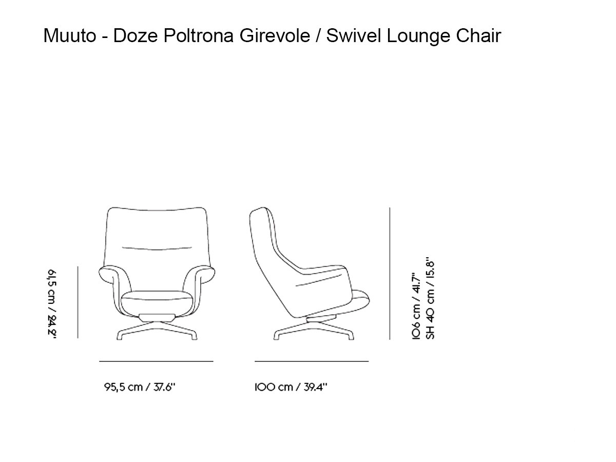Muuto Doze Lounge Chair Swivel Base