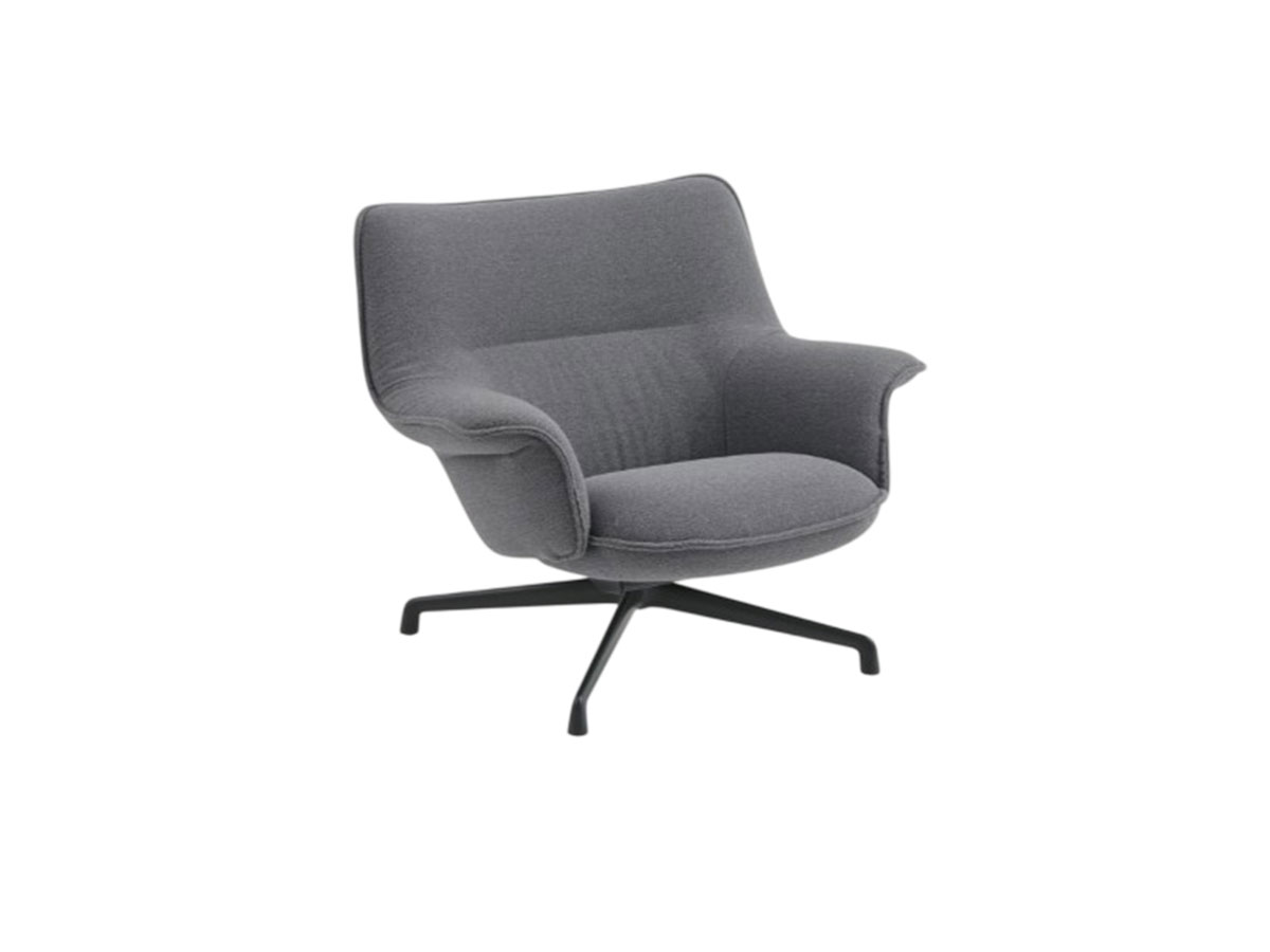 Muuto Doze Lounge Chair Low Back Swivel Base
