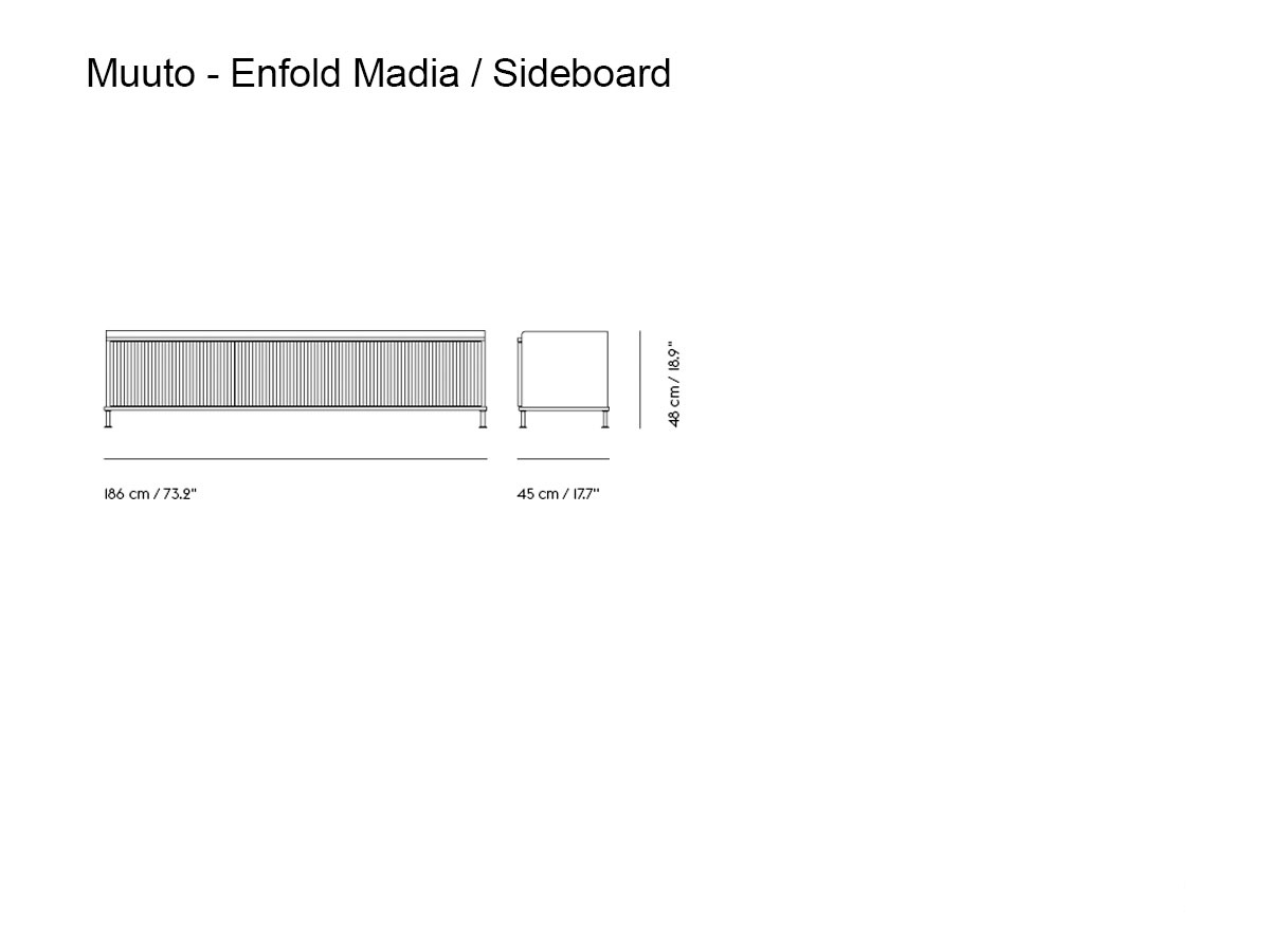 Muuto Enfold Sideboard L 186 Cm H 48 Cm