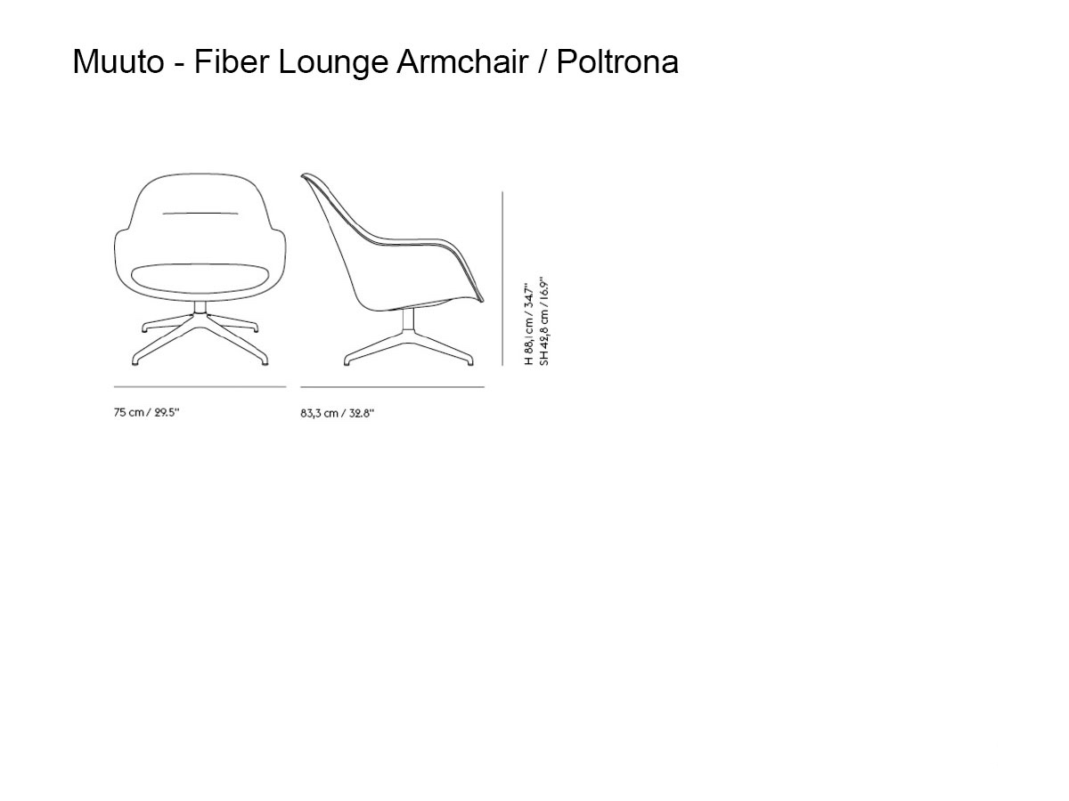 Muuto Fiber Lounge Armchair Swivel Base