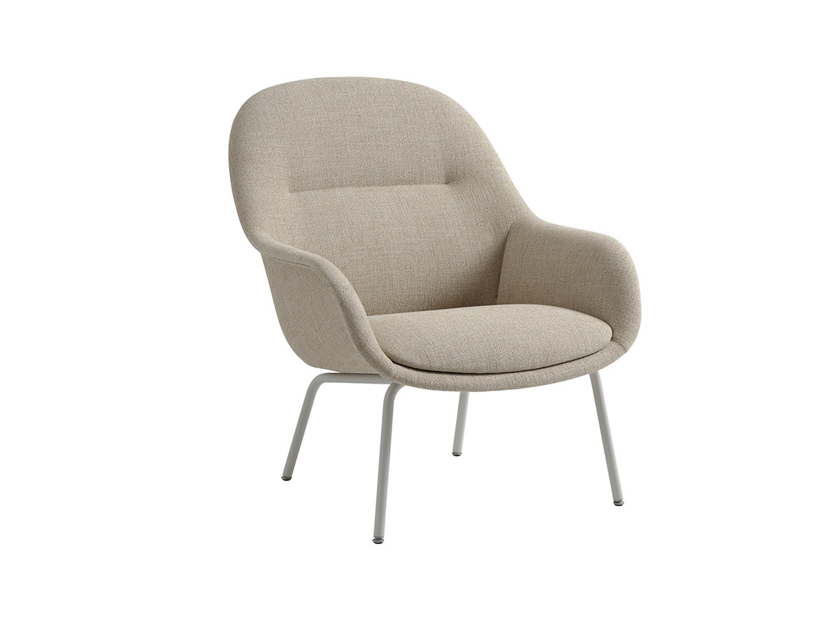 Muuto Fiber Lounge Armchair Tube Base Ecriture 240grey
