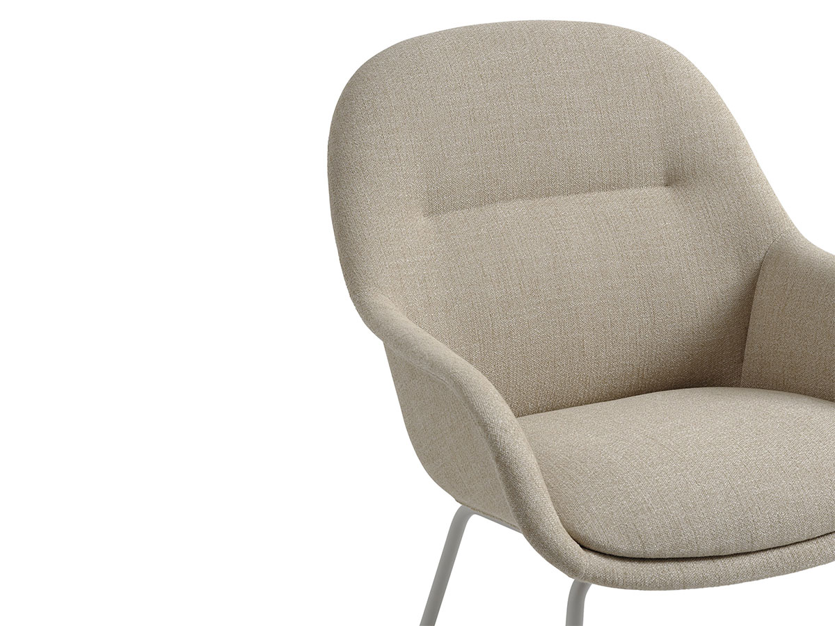 Muuto Fiber Lounge Armchair Tube Base Ecriture 240grey