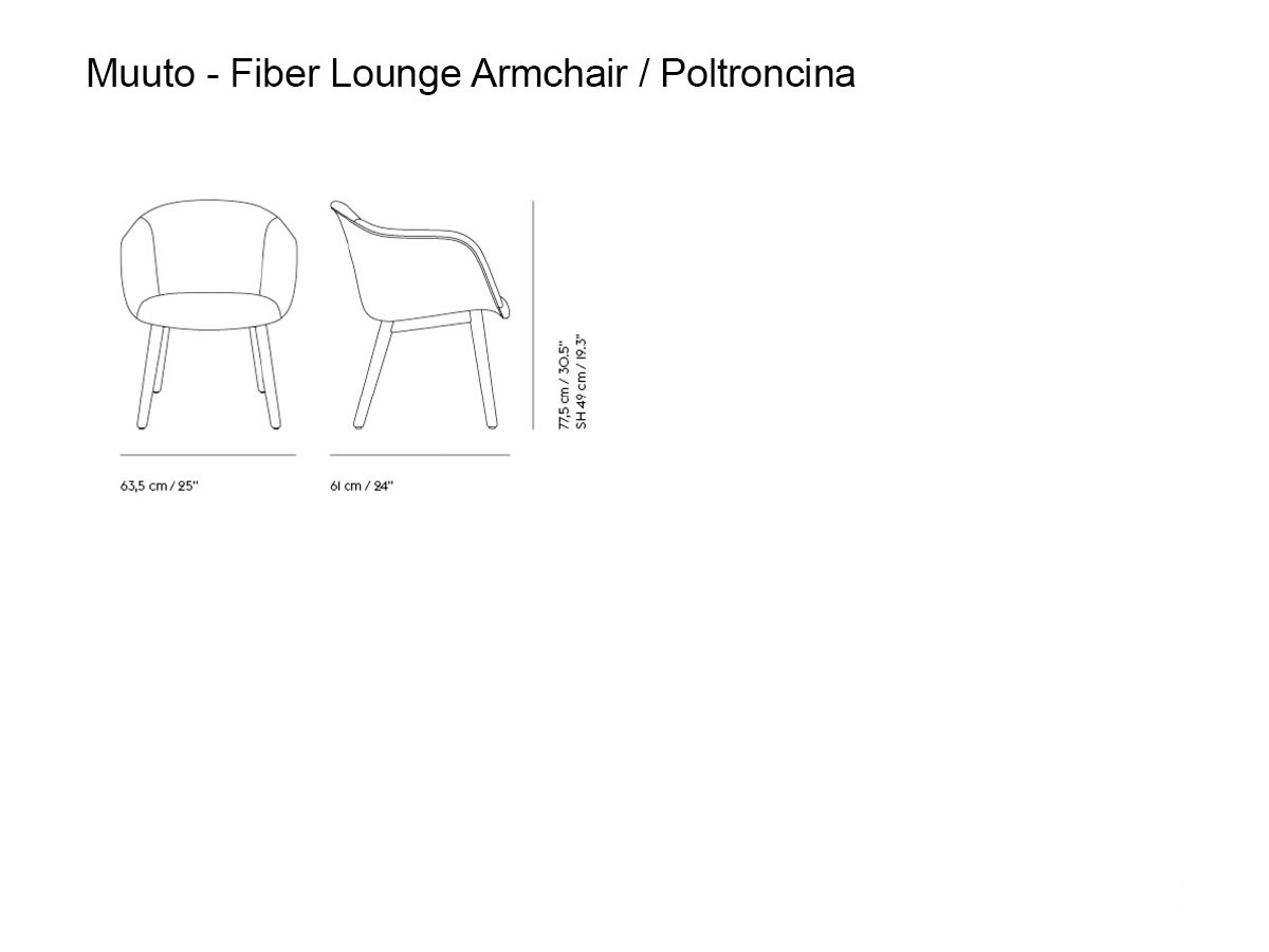 Muuto Fiber Lounge Armchair Wood Base Ecriture 240oak