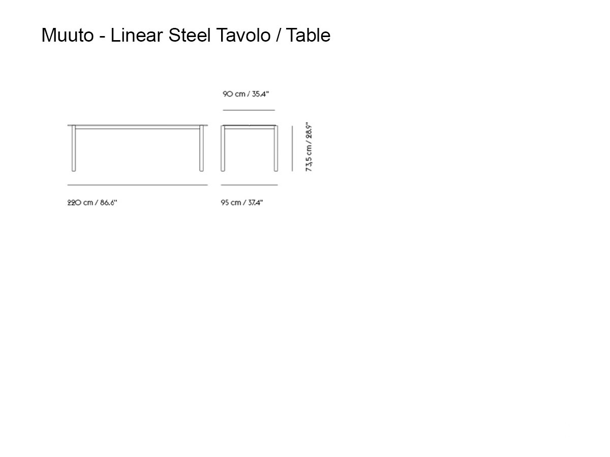 Muuto Linear Steel Table Outdoor L 220 Cm