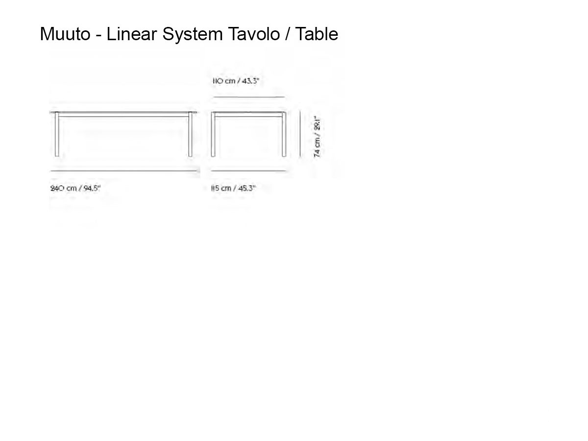 Muuto Linear System Table P 110 Cm