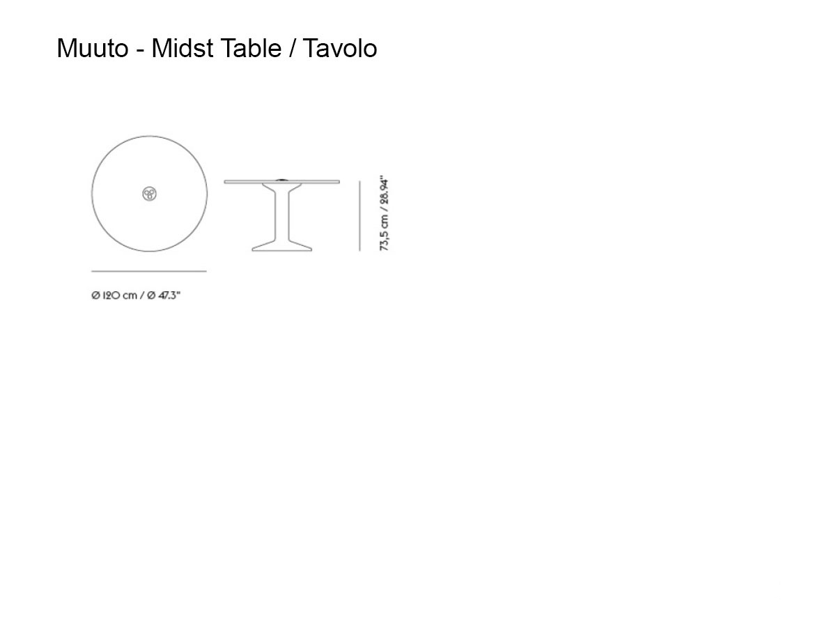 Muuto Midst Table With Power Cut Out O 120 Cm