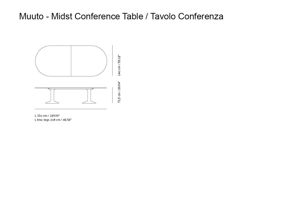 Muuto Midst Conference Table L 330 Cm