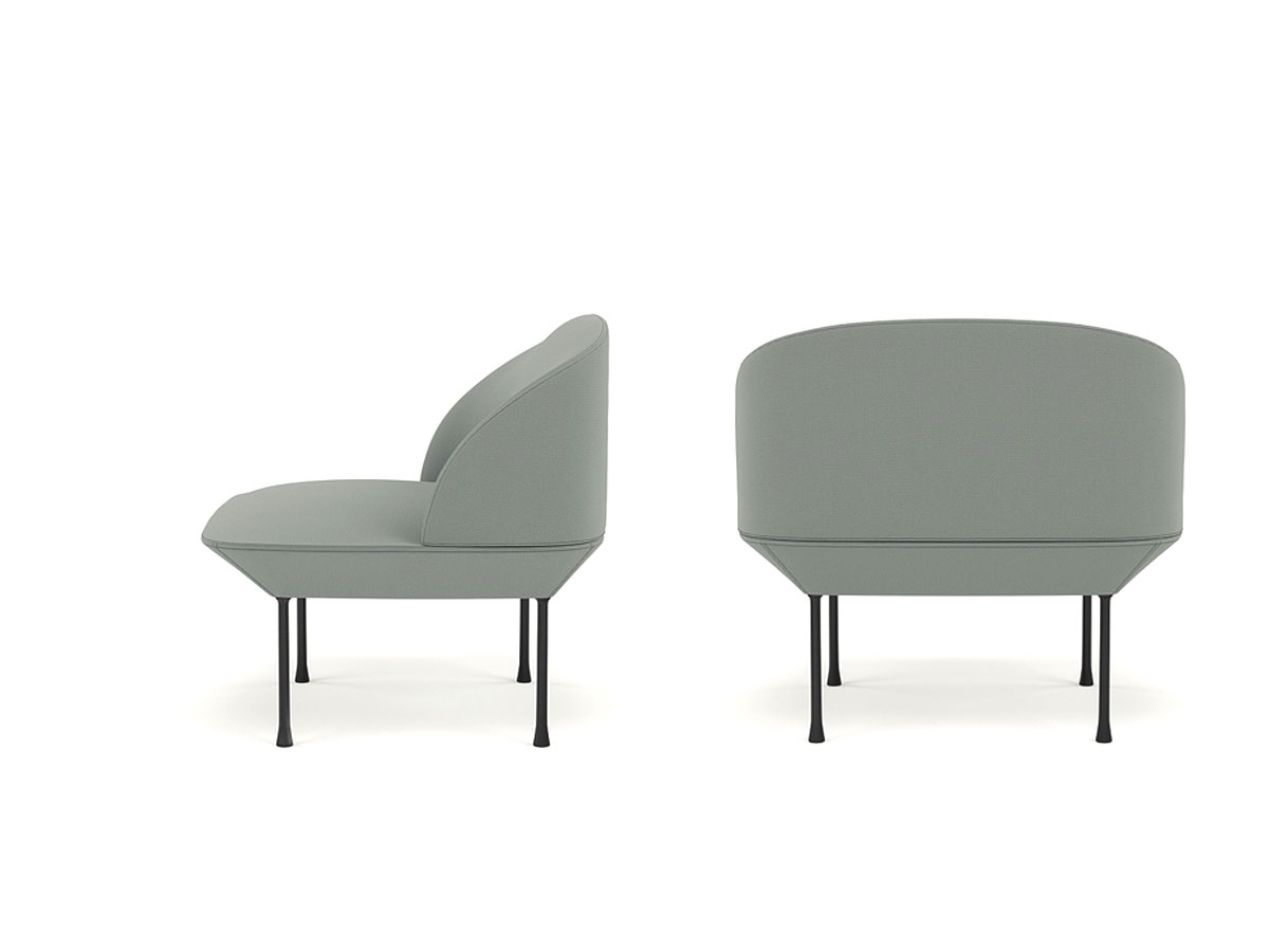 Muuto Oslo Sofa 1 Seater Steelcut 160 Dark Grey